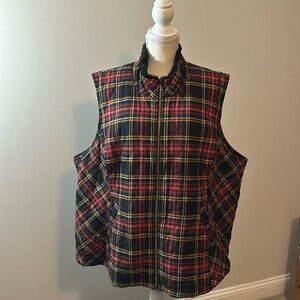 Coldwater Creek Plaid Vest
